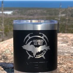 Michigan Ice Fest Yeti Rambler Lowball 10 Black