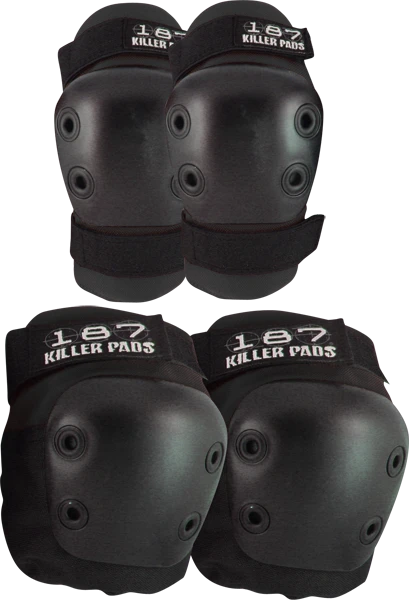Down Wind Sports 187 COMBO PACK KNEE/ELBOW PAD SET L/XL-BLACK 1 Down Wind Sports 187 COMBO PACK KNEE/ELBOW PAD SET L/XL-BLACK