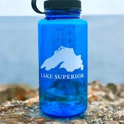 Down Wind Sports Nalgene Lake Superior 32oz Wide Mouth Slate Blue Water Bottles & Drinkware