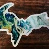 Down Wind Sports Local Goods Upper Peninsula Agate Sticker