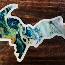 Down Wind Sports Local Goods Upper Peninsula Agate Sticker