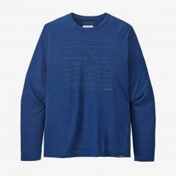 Cross Country Ski Apparel Patagonia Men's Long-Sleeved Capiline Cool Daily Graphic Shirt