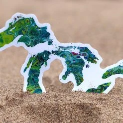 Down Wind Sports Local Goods Great Lakes Agate Sticker