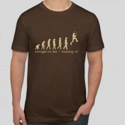 Down Wind Sports More Climbing Gear Michigan Ice Fest Evolution Tee