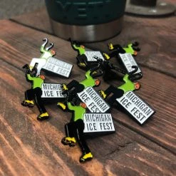 Down Wind Sports Michigan Ice Fest Climber Pin