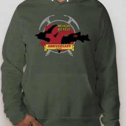 Down Wind Sports More Climbing Gear Michigan Ice Fest 30 Years Hoodie