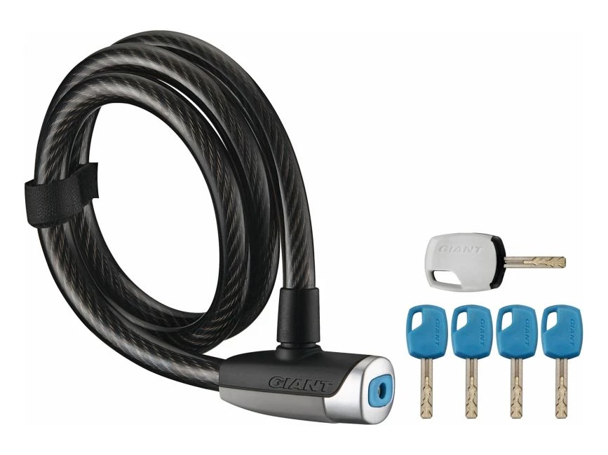 Bike Accessories Giant SureLock Flex Key 15 Cable Lock 15mm X 185cm 1 Bike Accessories Giant SureLock Flex Key 15 Cable Lock 15mm X 185cm