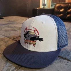 Down Wind Sports Michigan Ice Fest 30th Anniversary Flatbrim Hat White/Twilight More Climbing Gear