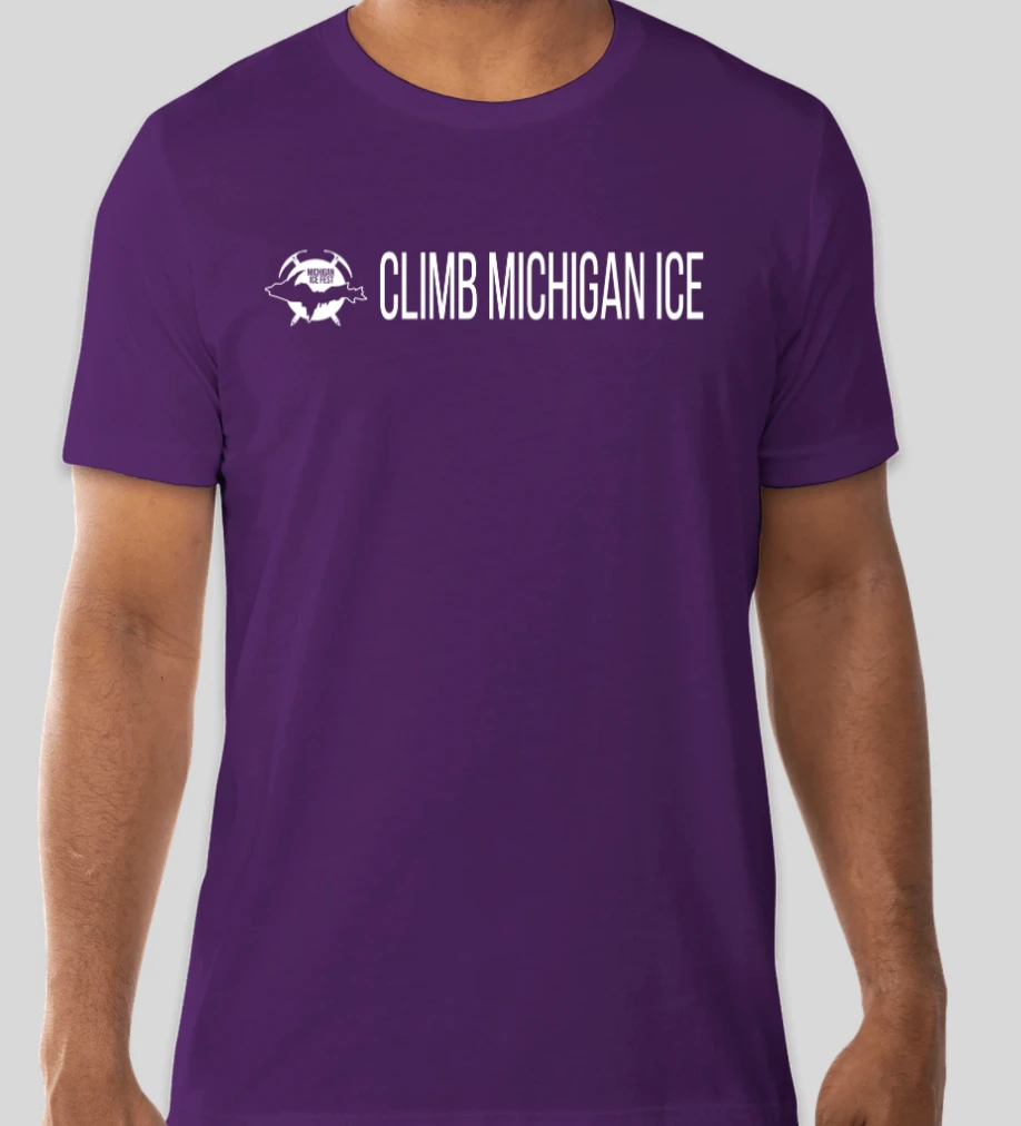 Down Wind Sports More Climbing Gear Michigan Ice Fest Climb MI Tee 1 Down Wind Sports More Climbing Gear Michigan Ice Fest Climb MI Tee