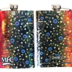 Montana Fly Company Accessories MFC Stainless Steel Hip Flask Sundell's Brook Trout Skin