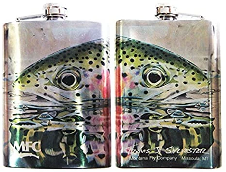 Montana Fly Company Accessories MFC Stainless Steel Hip Flask Sylvesters Rainbow Reflection 1 Montana Fly Company Accessories MFC Stainless Steel Hip Flask Sylvesters Rainbow Reflection