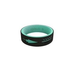 Down Wind Sports QALO Women's Strata Black & Aqua Arrow Ring Gifts