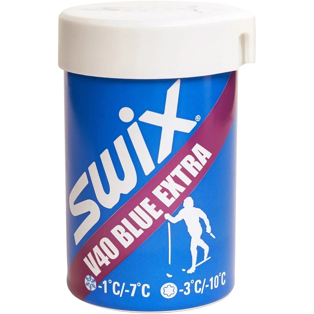 Swix V40 Hard Kick Wax Blue Extra 43g -1C/-7C 1 Swix V40 Hard Kick Wax Blue Extra 43g -1C/-7C