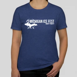 Down Wind Sports More Climbing Gear Women's 2020 Michigan Ice Fest Official Tee