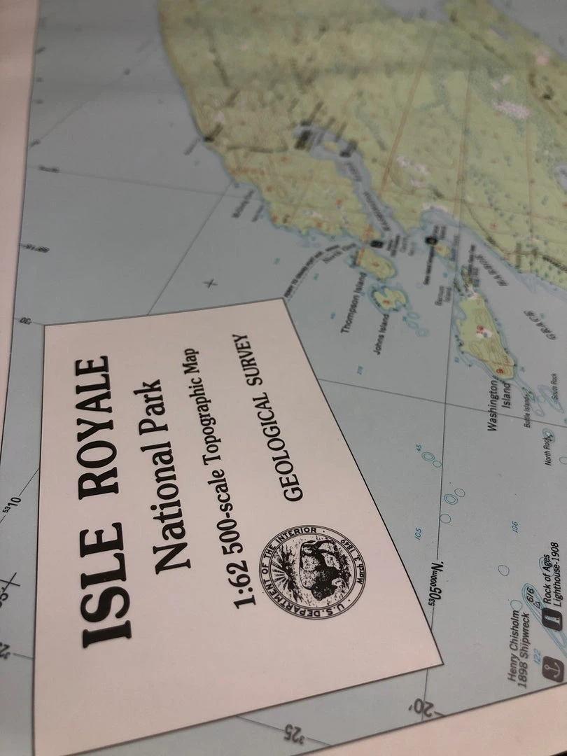 Down Wind Sports Isle Royale National Park Map (Flat) 1 Down Wind Sports Isle Royale National Park Map (Flat)