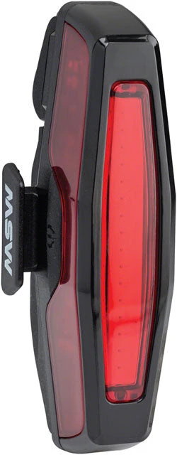 Bike Accessories MSW Pangolin Rear USB Taillight With Multiple Lighting Modes: Black 1 Bike Accessories MSW Pangolin Rear USB Taillight With Multiple Lighting Modes: Black