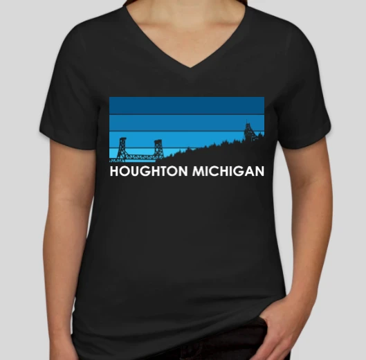 Down Wind Sports Women's Lift Bridge Houghton Tee Local Goods 1 Down Wind Sports Women's Lift Bridge Houghton Tee Local Goods