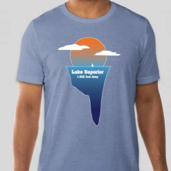 Down Wind Sports Local Goods Lake Superior Depth Tee
