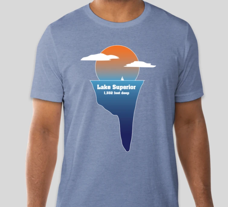 Down Wind Sports Local Goods Lake Superior Depth Tee 1 Down Wind Sports Local Goods Lake Superior Depth Tee