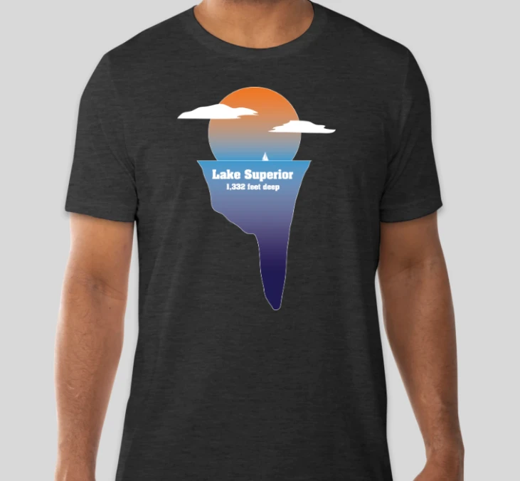 Down Wind Sports Local Goods Lake Superior Depth Tee 2 Down Wind Sports Local Goods Lake Superior Depth Tee